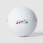 Balles De Golf Notes de musique sur portée (Devant)