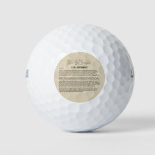 Balles De Golf Nous le Peuple 25e amendement Constitution Résiste