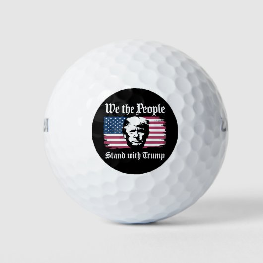 Balles De Golf Nous, Le Peuple, Sommes Avec Le Soutien De Donald (Devant)