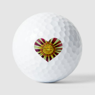 Balles De Golf Nous sommes tous connectés, fleur de coeur