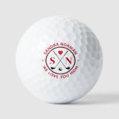 Balles De Golf Nous t'aimons maman Monogrammed (Recto)