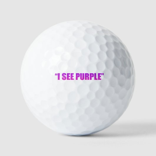 Balles De Golf Nous Voyons Violet (Recto)