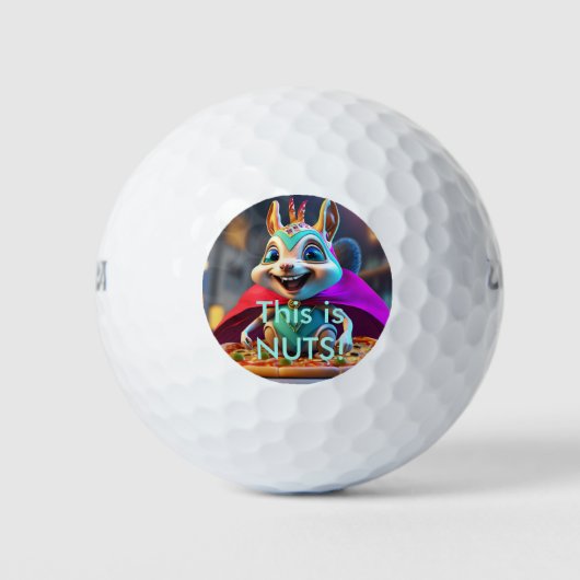 Balles De Golf Novelt Écureuil Pizza Nuts Golf Ball (Devant)
