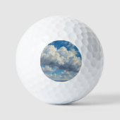 Balles De Golf Nuages blancs et ciel bleu clair (Recto)