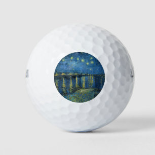 Balles De Golf Nuit étoilée sur le Rhône (par van Gogh)