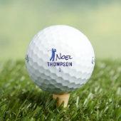 Balles De Golf Numéro 1 Nom de golfeur bleu (T-shirt Insitu)