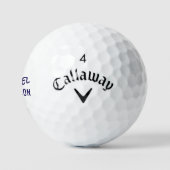 Balles De Golf Numéro 1 Nom de golfeur bleu (Logo)