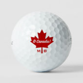 Balles De Golf O Canada Feuille d'érable rouge paraphée (Recto)