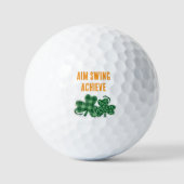 Balles De Golf Objectif Swing Atteindre Shamrocks (Recto)
