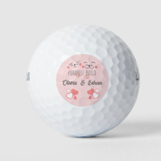 Balles De Golf Objet chats entrelacés construits noms personnalis