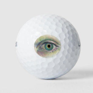 Balles De Golf "OEil sur la balle" Peinture réaliste des yeux hum