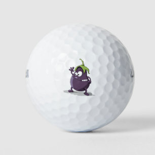 Balles De Golf Oeil végétal pourpre d'aubergine