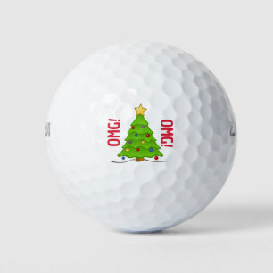Balles De Golf Oh mon Dieu ! Noël Arbre Monogramme Golf Ball