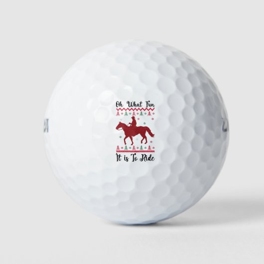 Balles De Golf Oh Quel Amusement C'Est De Faire Du Cheval Noël (Devant)