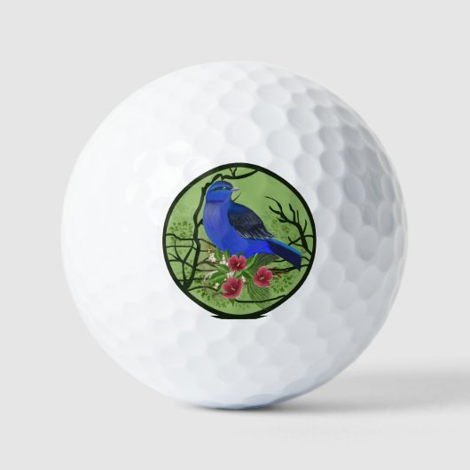 Balles De Golf Oiseau bleu (Recto)