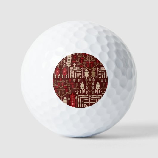 Balles De Golf Oiseaux Fleurs Motif bleu foncé (Recto)