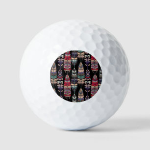 Balles De Golf Oiseaux Plumes Art Tribal Sans Seamless