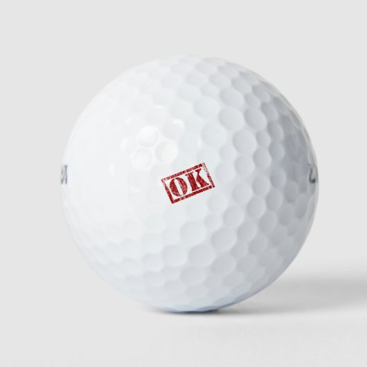 Balles De Golf OK Écrit (Devant)