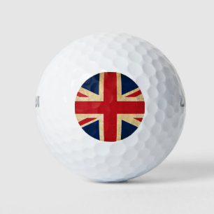 Balles De Golf Old Vintage Grunge United Kingdom Flag Union