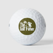 Balles De Golf Olive Green Custom Monogramme Le Père Golf (Devant)