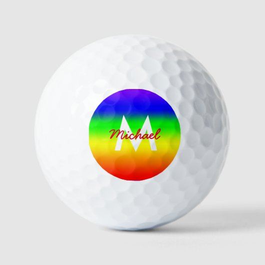 Balles De Golf Ombre arc-en-ciel (Recto)