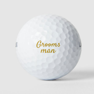 Balles De Golf Or de Groomsman et souvenir blanc
