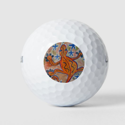 Balles De Golf Orange Gecko (Devant)