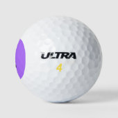 Balles De Golf Orange violet solide ajouter nom lettre monogramme (Logo)