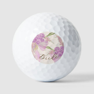 Balles De Golf Orchidée Ombré Vintage Arc et Bouquet