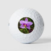 Balles De Golf Orchidée sauvage violette Fleur tropicale (Devant)