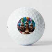 Balles De Golf Otter Triplets Anniversaire, (Recto)