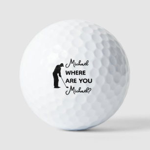 Balles De Golf Où Êtes-Vous Personnalisé Nom Drôle Perdu