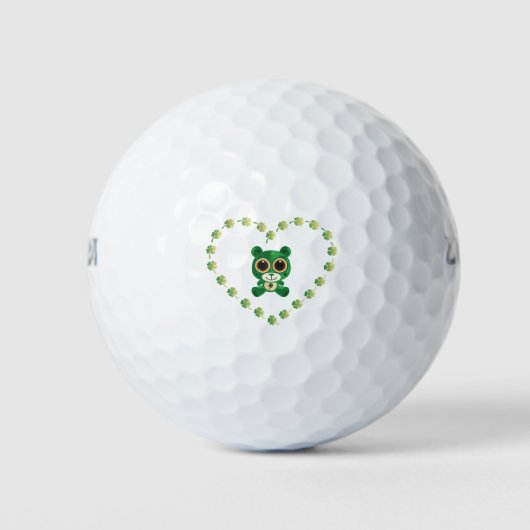 Balles De Golf Ours en peluche de la Saint-Patrick (Devant)