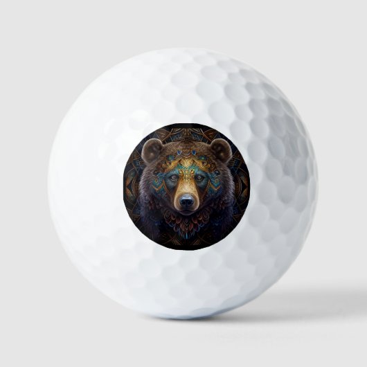 Balles De Golf Ours tribal (Recto)