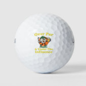Balles De Golf Over Par et sous l'influence Golf Boire (Devant)