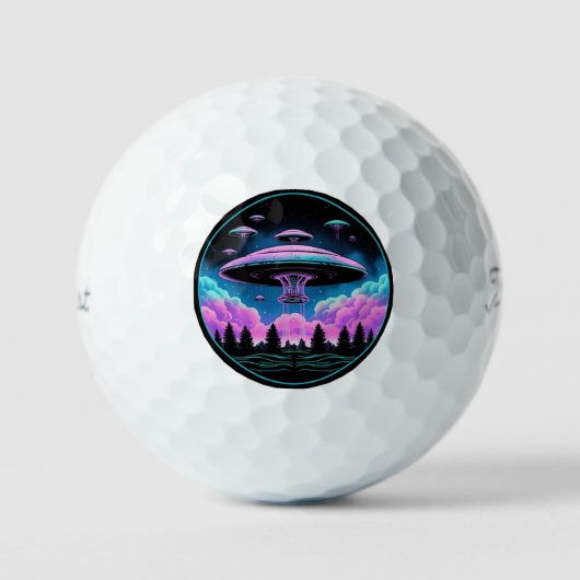 Balles De Golf OVNI Aliens Invasion esthétique (Recto)