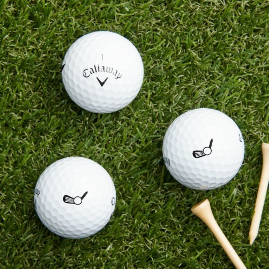Balles De Golf Pack 3 Callaway SuperSoft avec logo GolfShankHell (Herbe in situ)