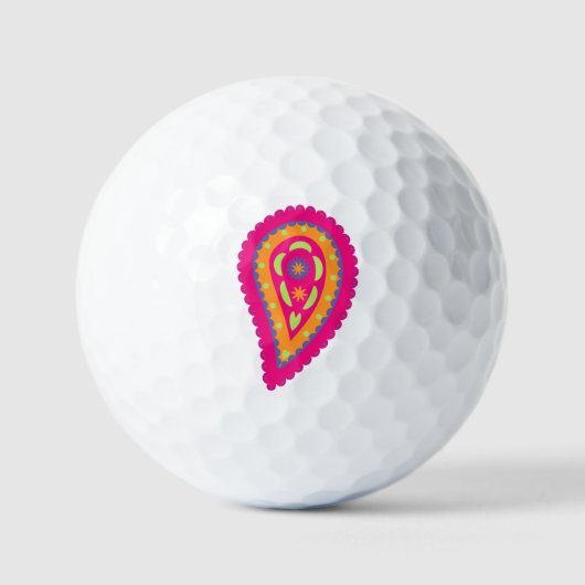 Balles De Golf Paisley coloré (Recto)