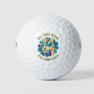 Balles De Golf Paix dehors milieu bonjour lycée cravate teinture