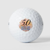 Balles De Golf Pale Peach Rose 50 et Fabulous Birthday (Devant)