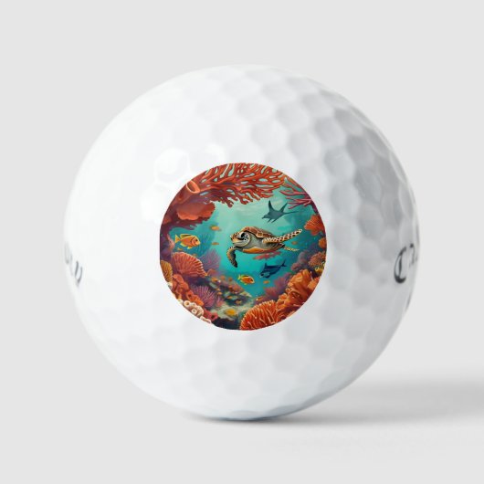 Balles De Golf "Palette d'Océan" (Recto)