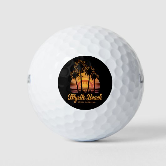 Balles De Golf Palm Tree Sunset sud Carolina Myrtle Beach (Devant)