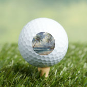 Balles De Golf Palm Trees Hawaiian Travel Honolulu Blue Sea (T-shirt Insitu)