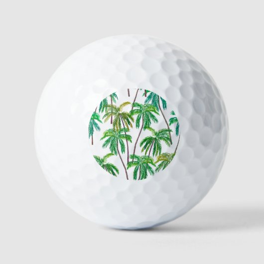 Balles De Golf Palmiers acryliques : Textile d'été. (Recto)
