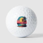 Balles De Golf Palmiers et plage (Recto)