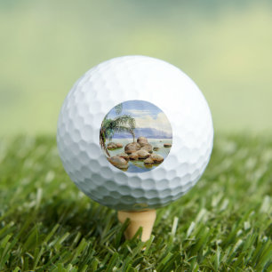 Balles De Golf Palmiers et rochers, baie de Rio,