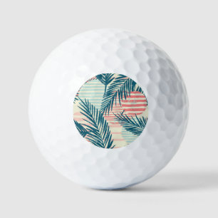 Balles De Golf Palmiers exotiques, textures dessinées à la main