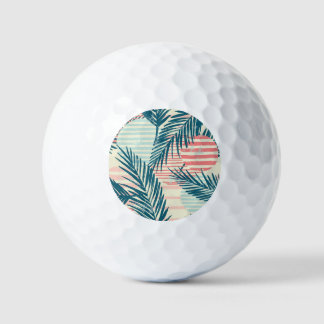 Balles De Golf Palmiers exotiques, textures dessinées à la main
