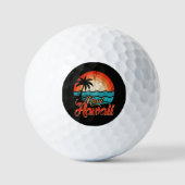 Balles De Golf Palmiers Plage Hawaïenne (Recto)
