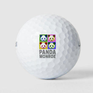 Balles De Golf Panda Monroe Ours Pop Art Portrait